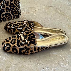 Sold Out  Lilly Pulitzer Andi Leopard Print Faux Fur Mule Loafer 10M